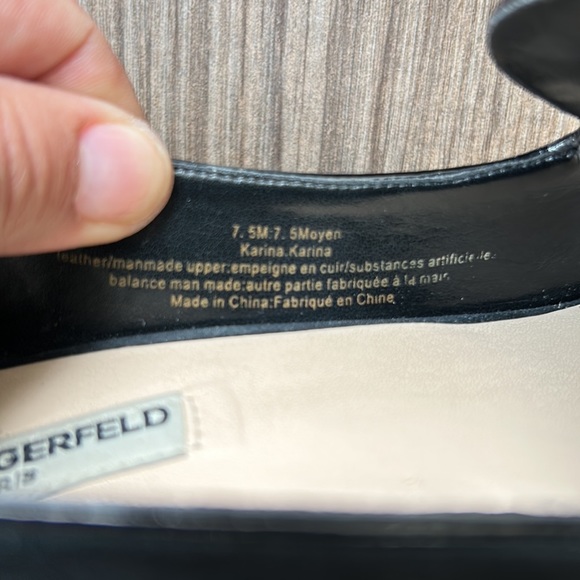 Karl Lagerfeld Black Suede Heels | 7.5 - Picture 10 of 10